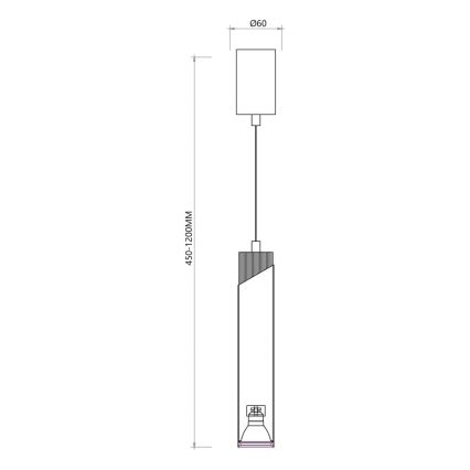 Lámpara colgante NEO 1xGU10/8W/230V negro/dorado