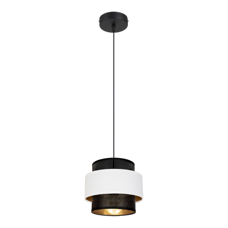Lámpara colgante NESS 1xE27/60W/230V negro/blanco