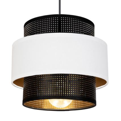 Lámpara colgante NESS 2xE27/60W/230V araña negro/blanco