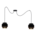 Lámpara colgante NESS 2xE27/60W/230V araña negro
