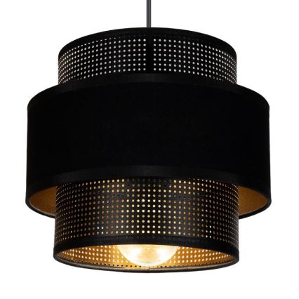 Lámpara colgante NESS 2xE27/60W/230V araña negro