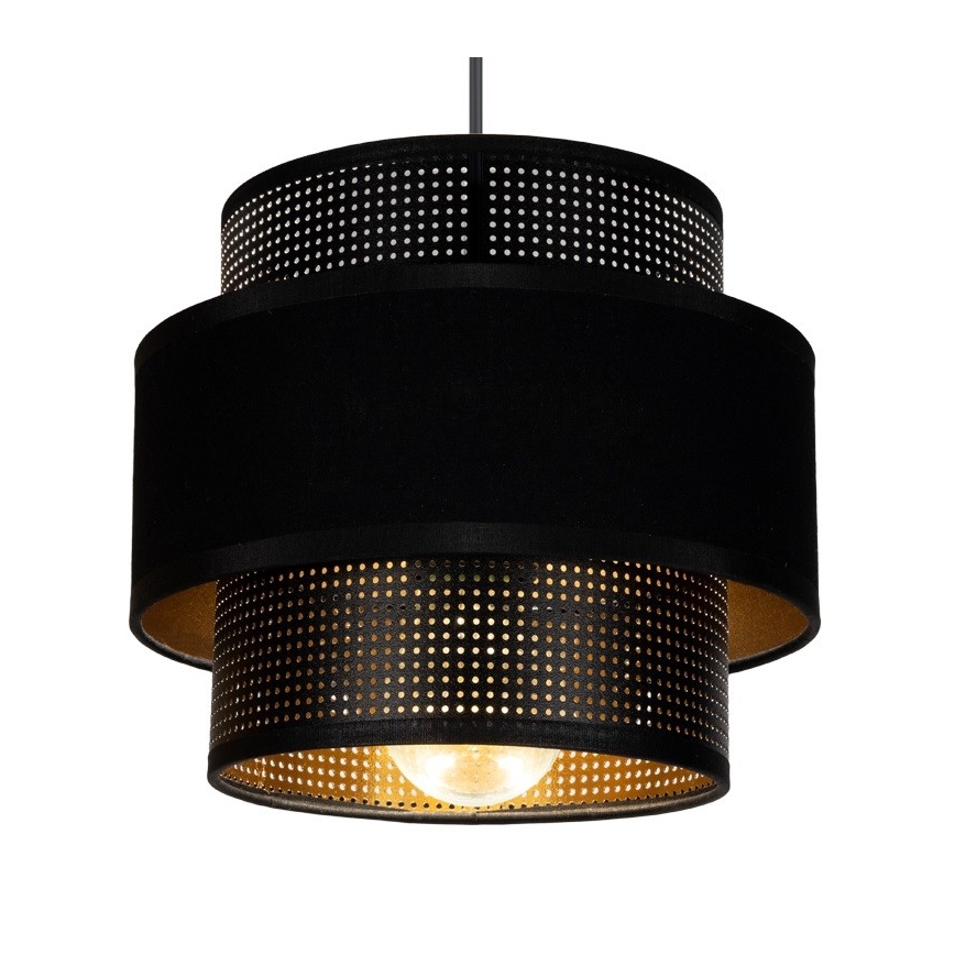 Lámpara colgante NESS 2xE27/60W/230V araña negro