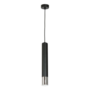 Lámpara colgante NEST 1xGU10/8W/230V negro/cromo brillante