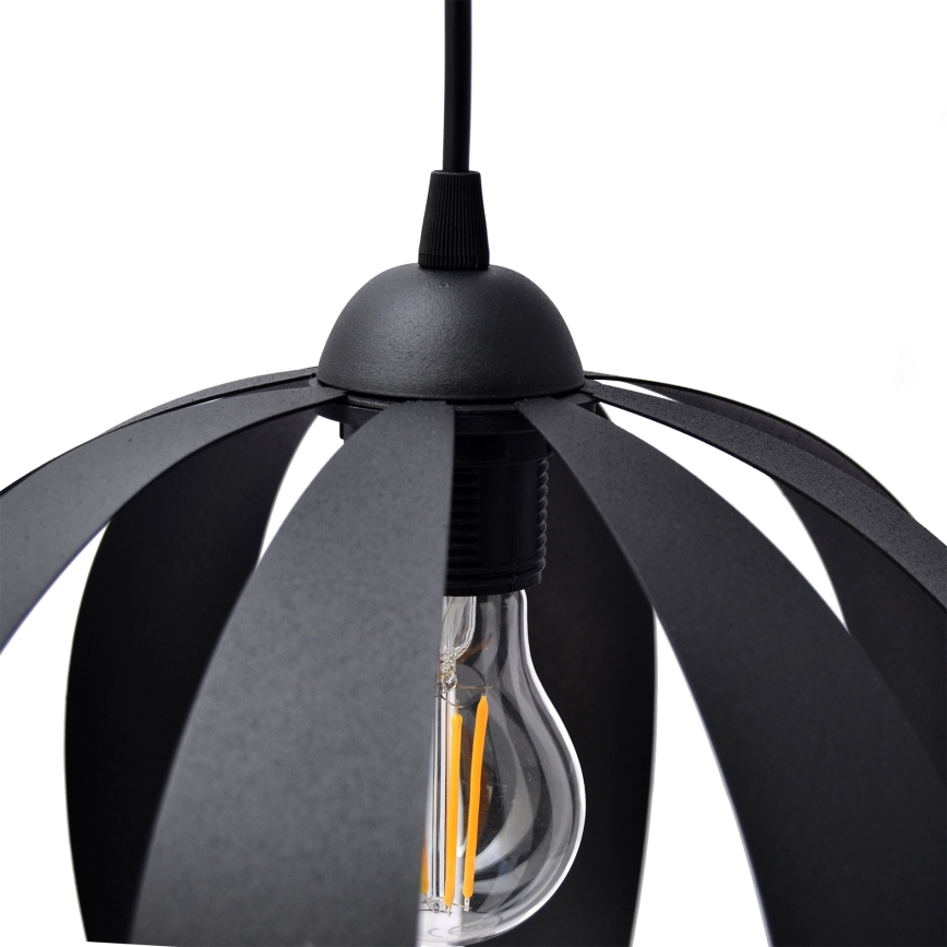 Lámpara colgante NEWTON 1xE27/15W/230V negro