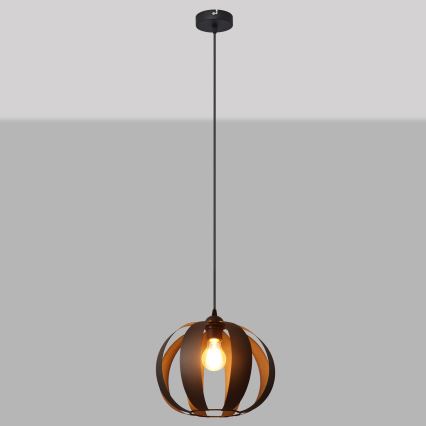 Lámpara colgante NEWTON 1xE27/15W/230V negro