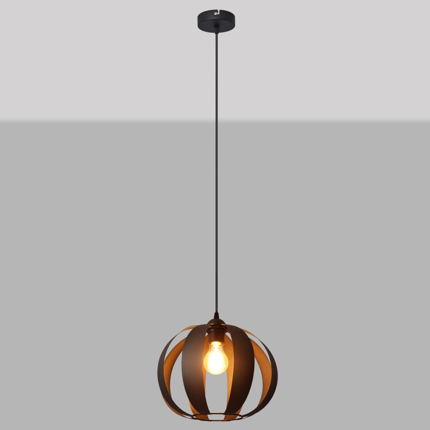 Lámpara colgante NEWTON 1xE27/15W/230V negro
