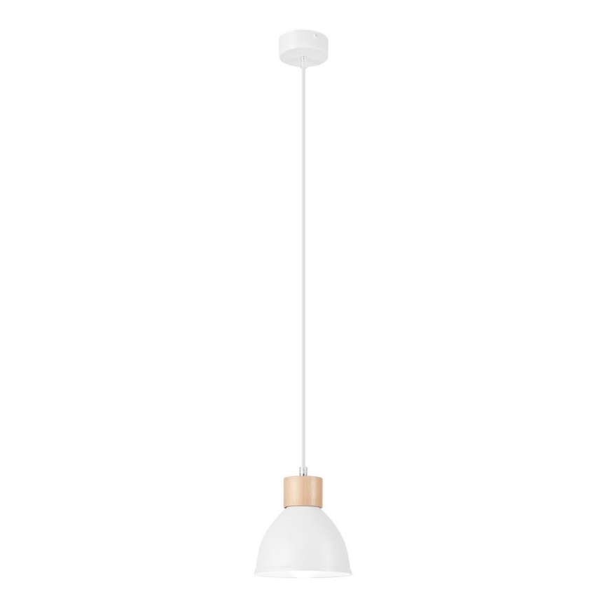 Lámpara colgante NICO 1xE27/60W/230V blanco