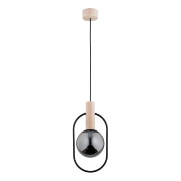 Lámpara colgante NIKI 1xE14/10W/230V negro/beige