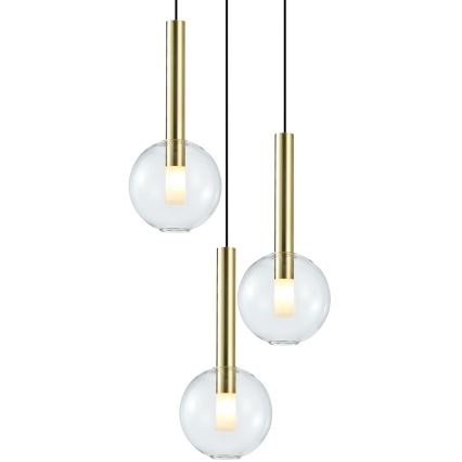 Lámpara colgante NIKO 3xG9/9W/230V dorado