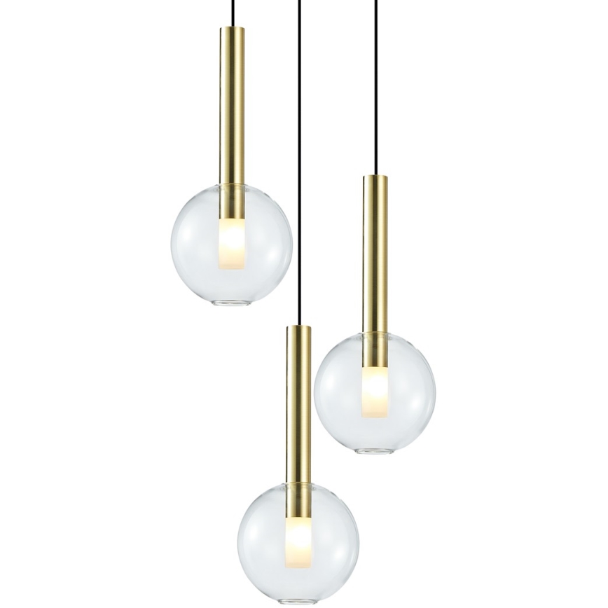 Lámpara colgante NIKO 3xG9/9W/230V dorado