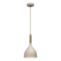 Lámpara colgante NOAK 1xE27/15W/230V beige/dorado