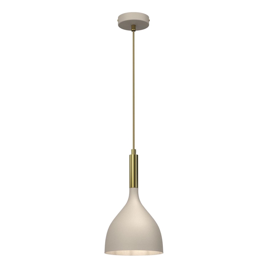 Lámpara colgante NOAK 1xE27/15W/230V beige/dorado