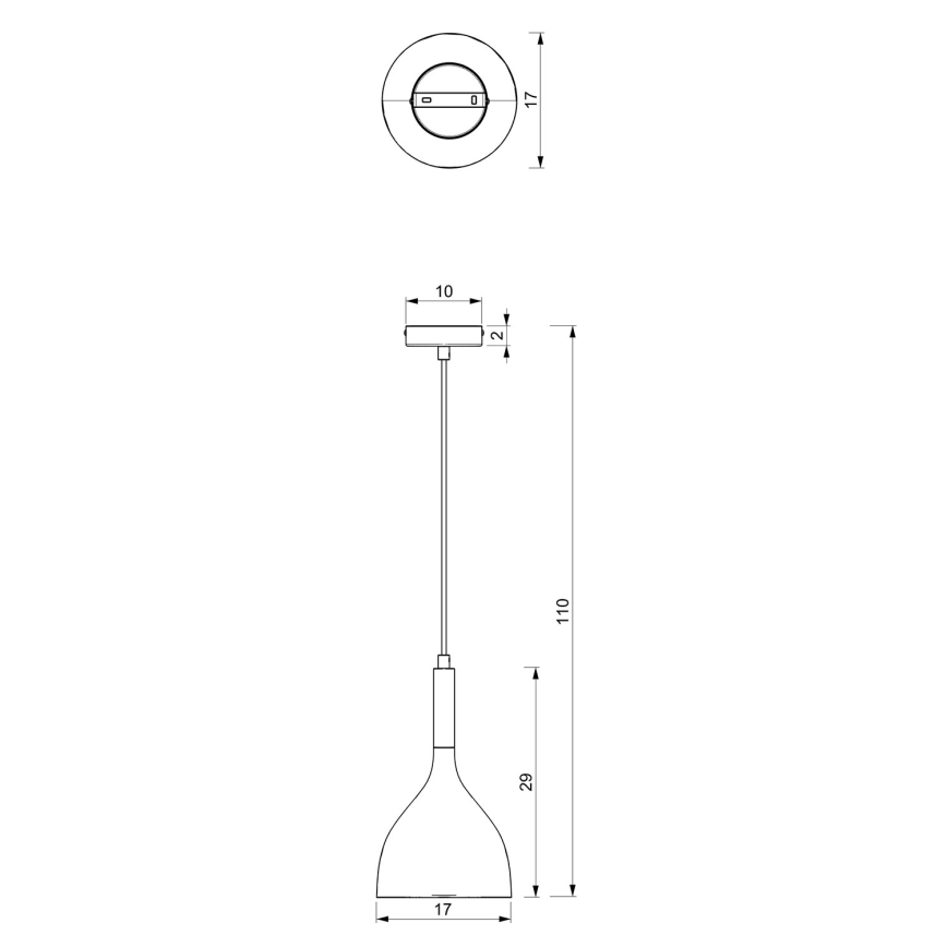 Lámpara colgante NOAK 1xE27/15W/230V blanco/cromo brillante