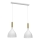 Lámpara colgante NOAK 2xE27/15W/230V blanco/dorado
