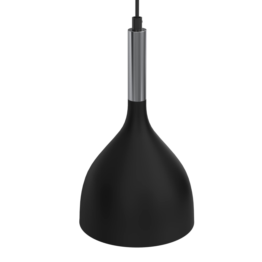 Lámpara colgante NOAK 2xE27/15W/230V negro/cromo brillante