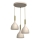 Lámpara colgante NOAK 3xE27/15W/230V beige/dorado