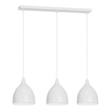 Lámpara colgante NOAK 3xE27/15W/230V gris