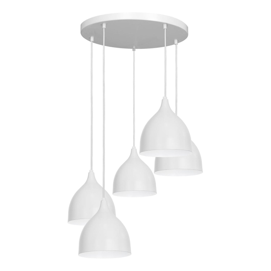 Lámpara colgante NOAK 5xE27/15W/230V gris