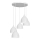 Lámpara colgante NOAK 5xE27/15W/230V gris