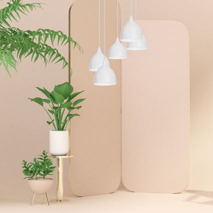 Lámpara colgante NOAK 5xE27/15W/230V gris