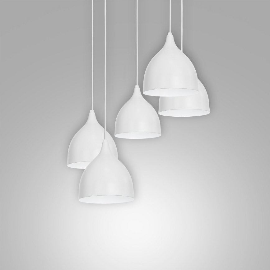 Lámpara colgante NOAK 5xE27/15W/230V gris