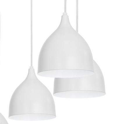 Lámpara colgante NOAK 5xE27/15W/230V gris