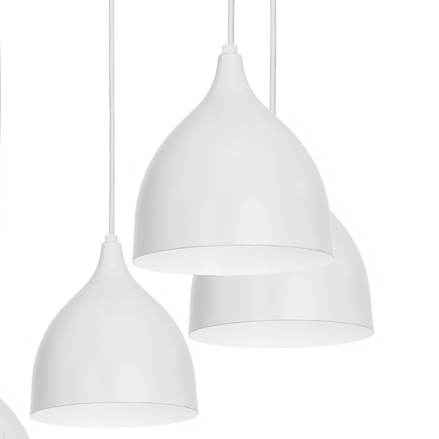 Lámpara colgante NOAK 5xE27/15W/230V gris