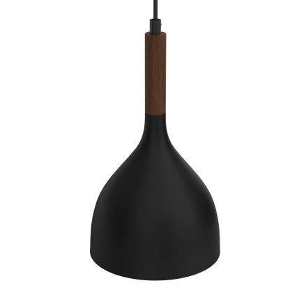Lámpara colgante NOAK WOOD 2xE27/15W/230V negro/haya
