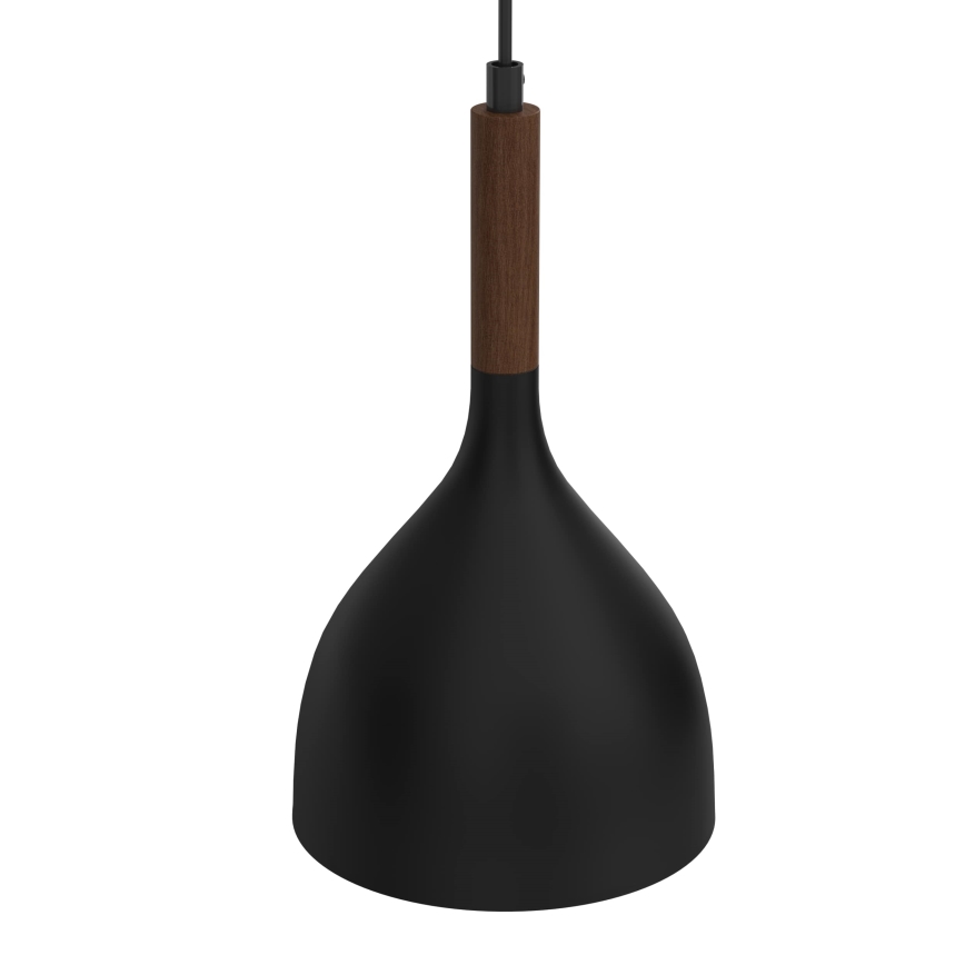 Lámpara colgante NOAK WOOD 2xE27/15W/230V negro/haya