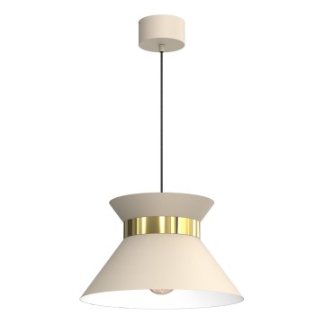 Lámpara colgante NORGE 1xE27/15W/230V beige/dorado