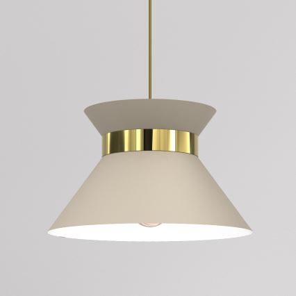 Lámpara colgante NORGE 1xE27/15W/230V beige/dorado