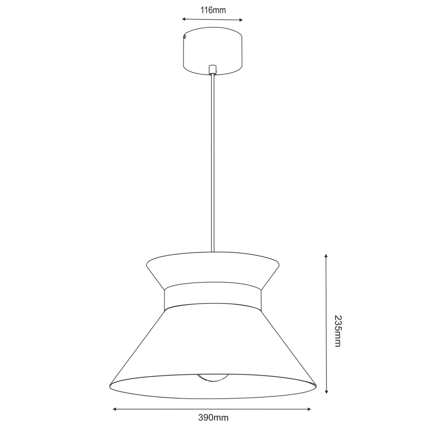 Lámpara colgante NORGE 1xE27/15W/230V beige/dorado