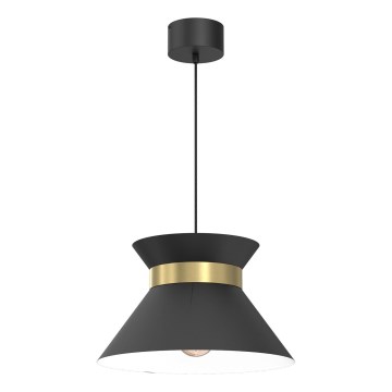 Lámpara colgante NORGE 1xE27/15W/230V negro/dorado