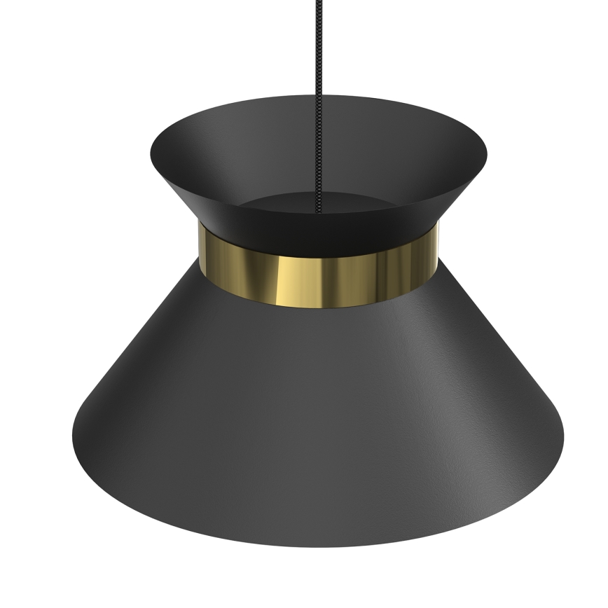 Lámpara colgante NORGE 1xE27/15W/230V negro/dorado