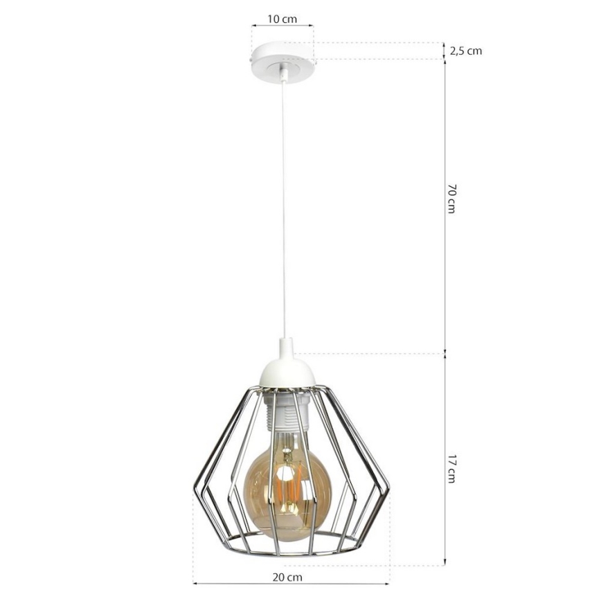 Lámpara colgante NORMAN 1xE27/60W/230V