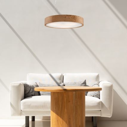 Lámpara colgante OAK 3xE27/60W/230V roble ø 47,5 cm - FSC Certificado