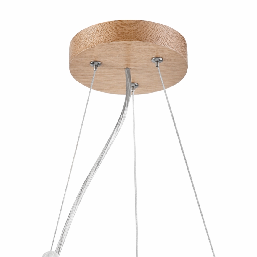 Lámpara colgante OAK 3xE27/60W/230V roble ø 47,5 cm - FSC Certificado