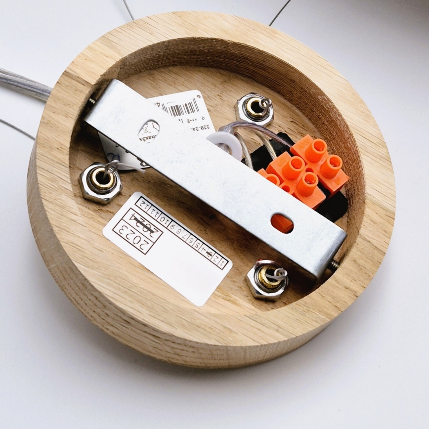 Lámpara colgante OAK 3xE27/60W/230V roble ø 47,5 cm - FSC Certificado