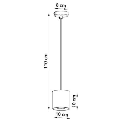 Lámpara colgante ORBIS 1 1xGU10/40W/230V blanco