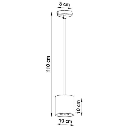 Lámpara colgante ORBIS 1 1xGU10/40W/230V gris