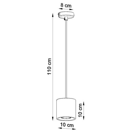 Lámpara colgante ORBIS 1 1xGU10/40W/230V negro