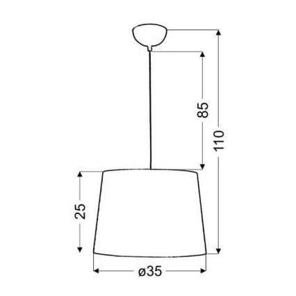 Lámpara colgante ORLANDO 1xE27/60W/230V