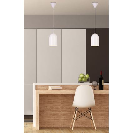 Lámpara colgante OSS 1xE27/40W/230V blanco
