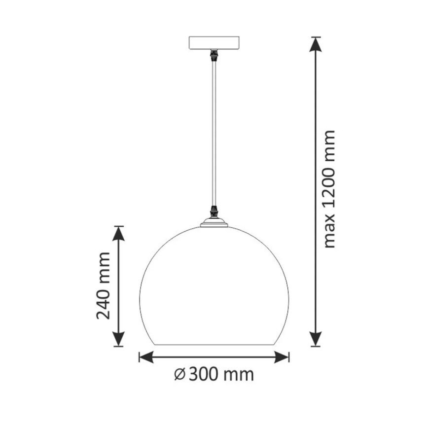 Lámpara colgante OTIS 1xE27/20W/230V diá. 30 cm