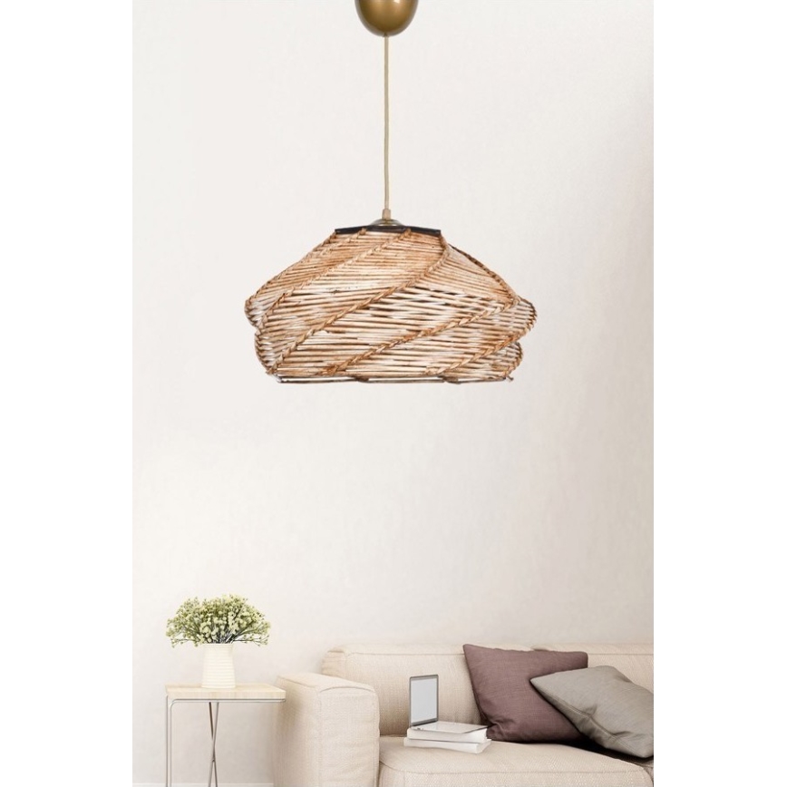 Lámpara colgante OVALE 1xE27/60W/230V ratán