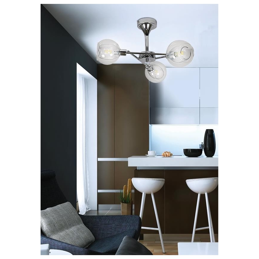 Lámpara colgante OZZO 3xE14/40W/230V