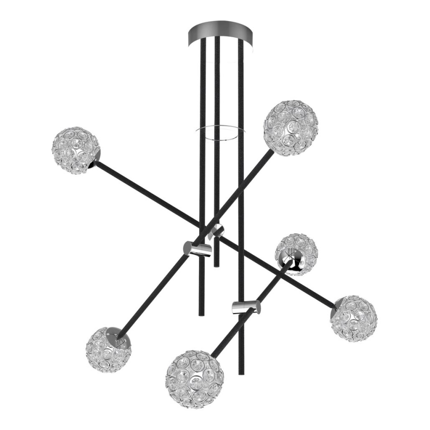 Lámpara colgante PAKSOS 6xG9/5W/230V negro