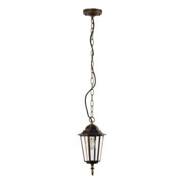 Lámpara colgante para exterior ARRAIA 1xE27/15W/230V IP44 pátina de bronce