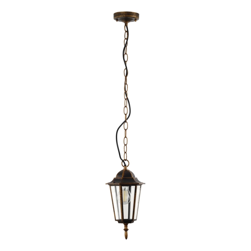 Lámpara colgante para exterior ARRAIA 1xE27/15W/230V IP44 pátina de bronce