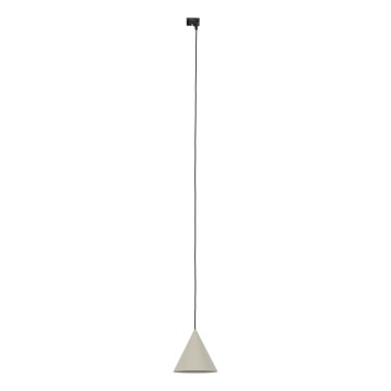 Lámpara colgante para sistema de raíles monofásico CONO 1xE27/15W/230V negro/beige